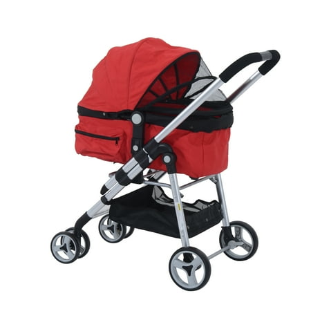 Pawhut Four Wheel Cat\/ Dog Pet Stroller Red Walmart.com Pawhut Four Wheel Cat\/ Dog Pet Stroller Red Walmart.com